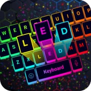 LED Keyboard: Colorful Backlit Icon